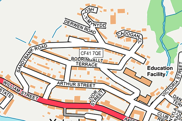 CF41 7QE map - OS OpenMap – Local (Ordnance Survey)