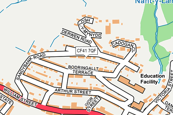 CF41 7QF map - OS OpenMap – Local (Ordnance Survey)