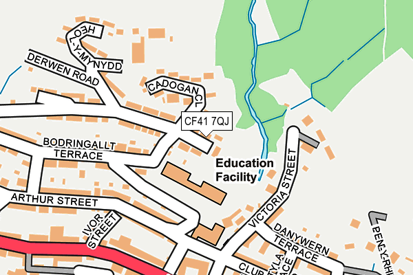 CF41 7QJ map - OS OpenMap – Local (Ordnance Survey)