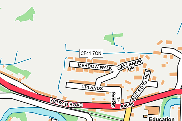 CF41 7QN map - OS OpenMap – Local (Ordnance Survey)