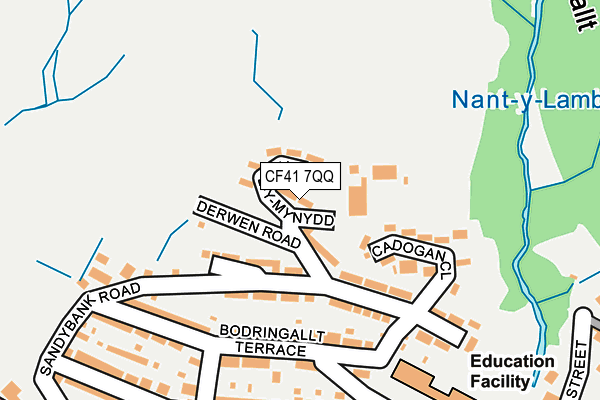 CF41 7QQ map - OS OpenMap – Local (Ordnance Survey)