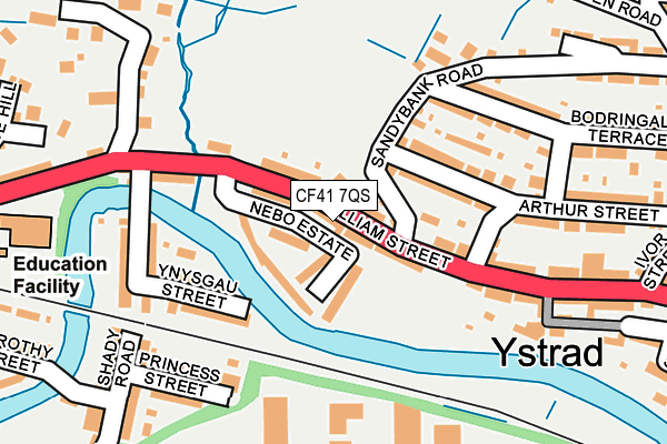 CF41 7QS map - OS OpenMap – Local (Ordnance Survey)