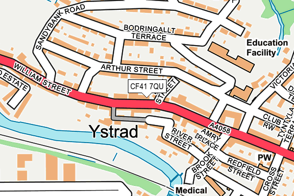 CF41 7QU map - OS OpenMap – Local (Ordnance Survey)