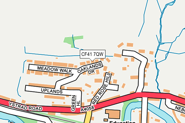 CF41 7QW map - OS OpenMap – Local (Ordnance Survey)