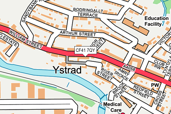 CF41 7QY map - OS OpenMap – Local (Ordnance Survey)