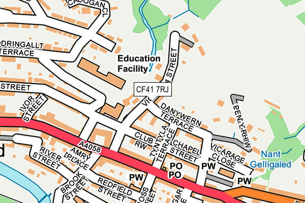 CF41 7RJ map - OS OpenMap – Local (Ordnance Survey)