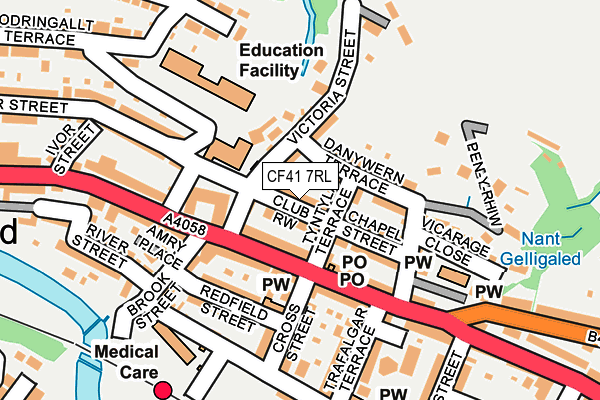 CF41 7RL map - OS OpenMap – Local (Ordnance Survey)