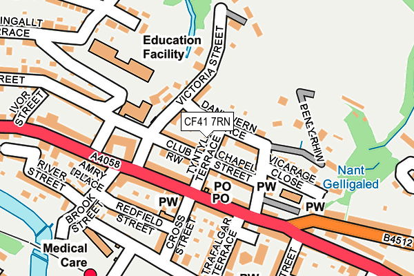 CF41 7RN map - OS OpenMap – Local (Ordnance Survey)