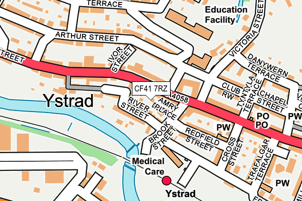 CF41 7RZ map - OS OpenMap – Local (Ordnance Survey)