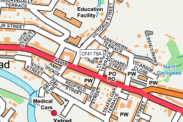 CF41 7SA map - OS OpenMap – Local (Ordnance Survey)