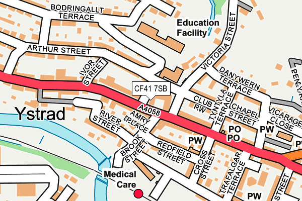 CF41 7SB map - OS OpenMap – Local (Ordnance Survey)