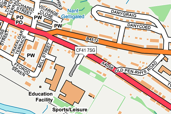 CF41 7SG map - OS OpenMap – Local (Ordnance Survey)