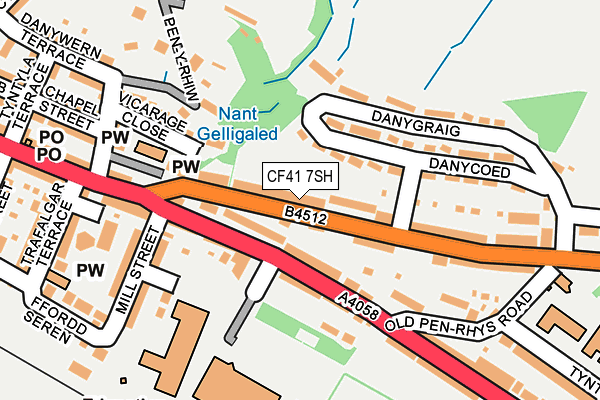 CF41 7SH map - OS OpenMap – Local (Ordnance Survey)