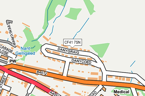 CF41 7SN map - OS OpenMap – Local (Ordnance Survey)