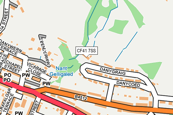 CF41 7SS map - OS OpenMap – Local (Ordnance Survey)