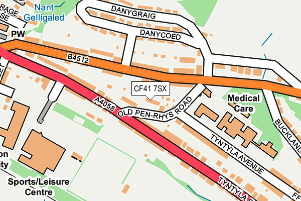 CF41 7SX map - OS OpenMap – Local (Ordnance Survey)