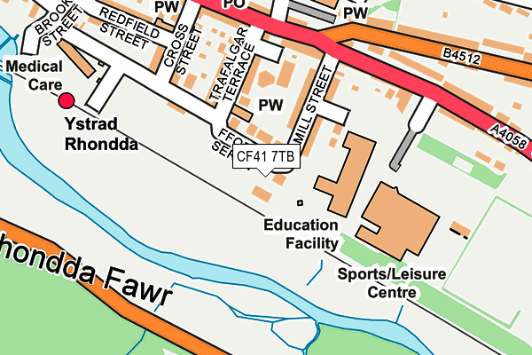 CF41 7TB map - OS OpenMap – Local (Ordnance Survey)