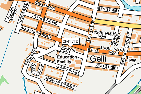 CF41 7TD map - OS OpenMap – Local (Ordnance Survey)