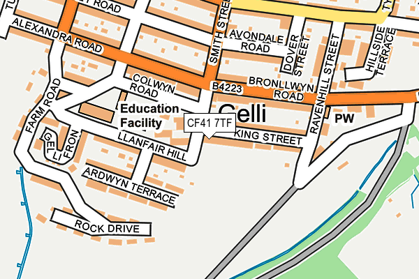 CF41 7TF map - OS OpenMap – Local (Ordnance Survey)