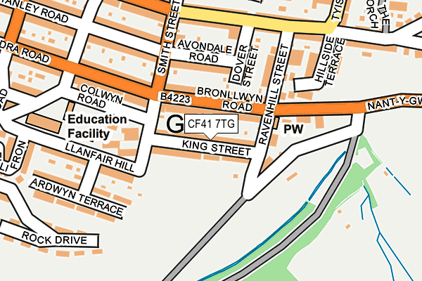 CF41 7TG map - OS OpenMap – Local (Ordnance Survey)