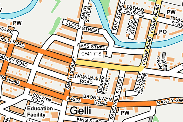 CF41 7TS map - OS OpenMap – Local (Ordnance Survey)