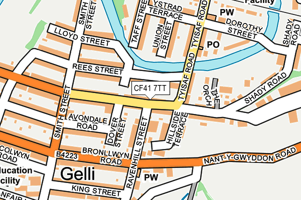 CF41 7TT map - OS OpenMap – Local (Ordnance Survey)