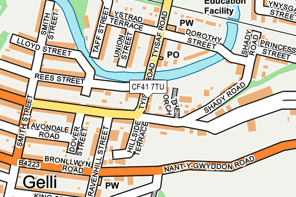 CF41 7TU map - OS OpenMap – Local (Ordnance Survey)