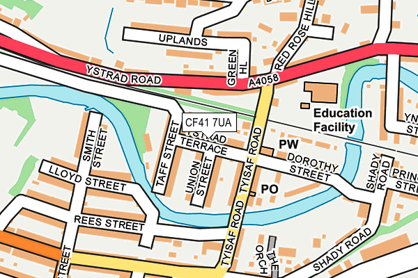 CF41 7UA map - OS OpenMap – Local (Ordnance Survey)