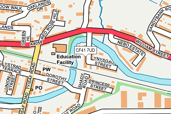 CF41 7UD map - OS OpenMap – Local (Ordnance Survey)