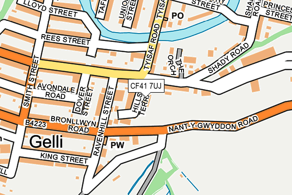 CF41 7UJ map - OS OpenMap – Local (Ordnance Survey)