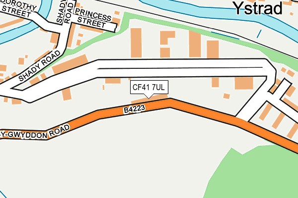 CF41 7UL map - OS OpenMap – Local (Ordnance Survey)