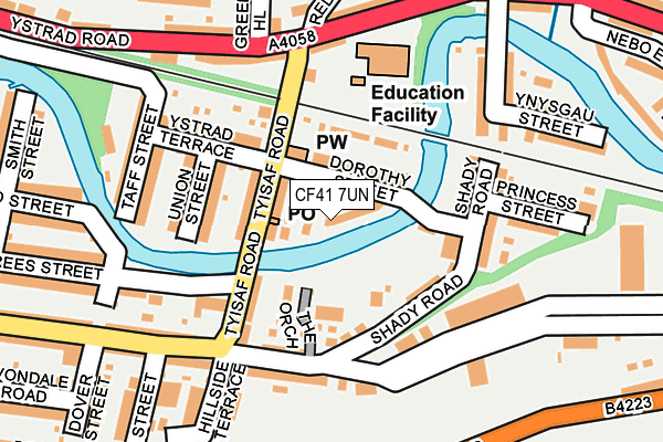 CF41 7UN map - OS OpenMap – Local (Ordnance Survey)