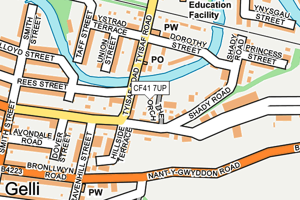 CF41 7UP map - OS OpenMap – Local (Ordnance Survey)