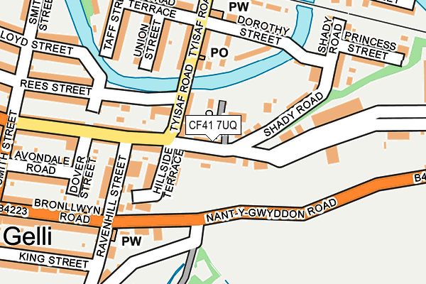 CF41 7UQ map - OS OpenMap – Local (Ordnance Survey)