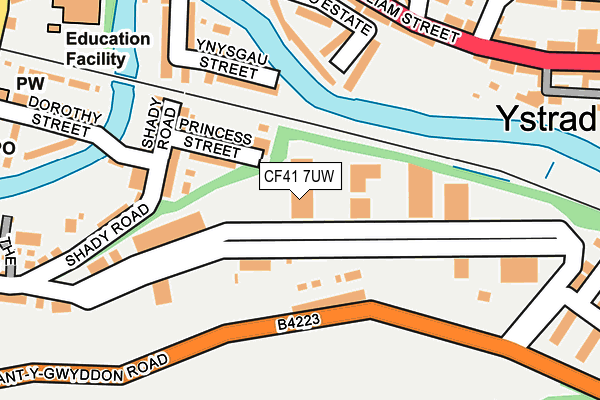 CF41 7UW map - OS OpenMap – Local (Ordnance Survey)