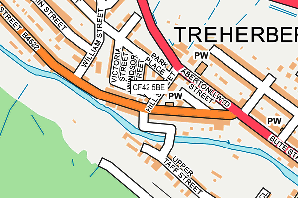 CF42 5BE map - OS OpenMap – Local (Ordnance Survey)