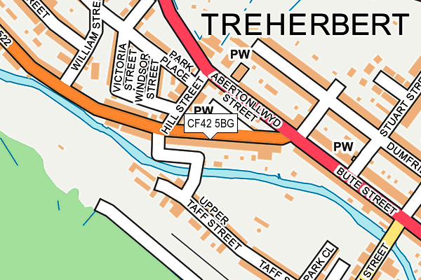 CF42 5BG map - OS OpenMap – Local (Ordnance Survey)