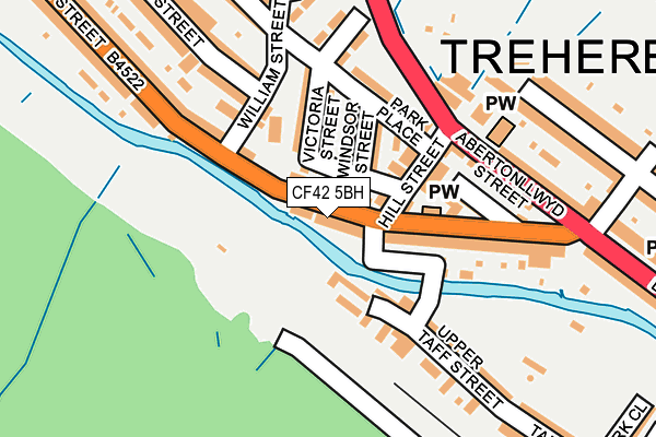 CF42 5BH map - OS OpenMap – Local (Ordnance Survey)