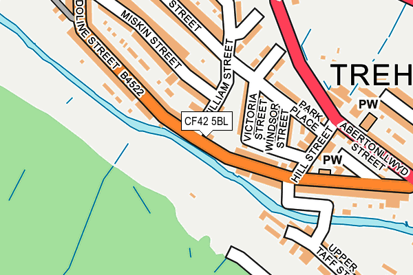 CF42 5BL map - OS OpenMap – Local (Ordnance Survey)