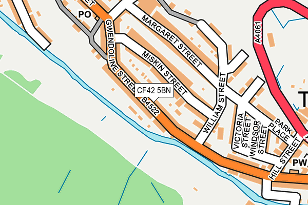 CF42 5BN map - OS OpenMap – Local (Ordnance Survey)