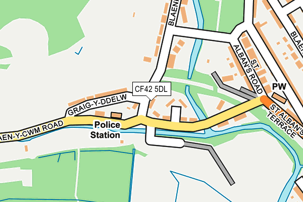 CF42 5DL map - OS OpenMap – Local (Ordnance Survey)