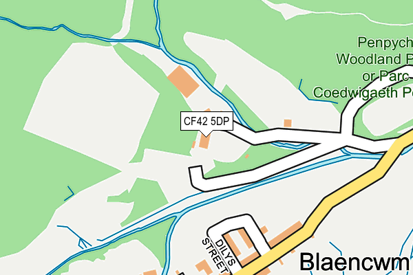 CF42 5DP map - OS OpenMap – Local (Ordnance Survey)