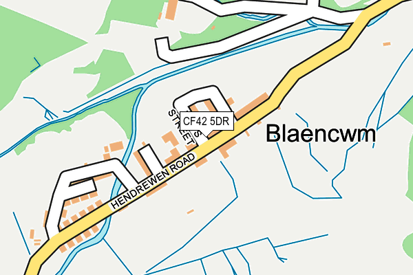 CF42 5DR map - OS OpenMap – Local (Ordnance Survey)