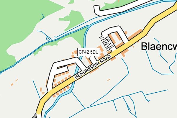 CF42 5DU map - OS OpenMap – Local (Ordnance Survey)