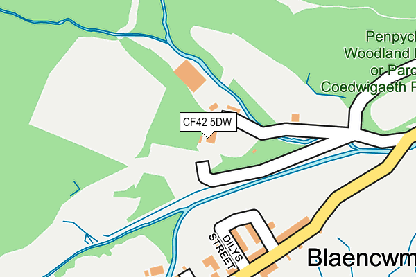CF42 5DW map - OS OpenMap – Local (Ordnance Survey)