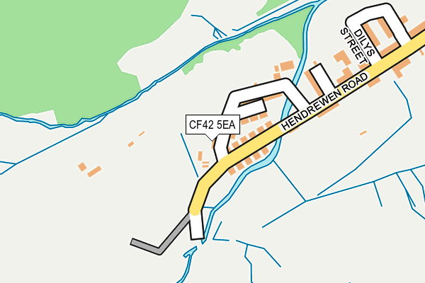 CF42 5EA map - OS OpenMap – Local (Ordnance Survey)
