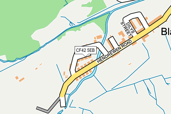 CF42 5EB map - OS OpenMap – Local (Ordnance Survey)
