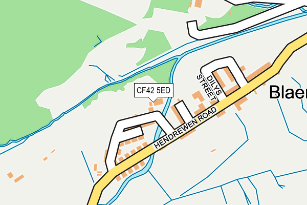 CF42 5ED map - OS OpenMap – Local (Ordnance Survey)