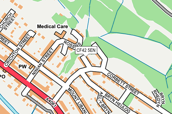 CF42 5EN map - OS OpenMap – Local (Ordnance Survey)