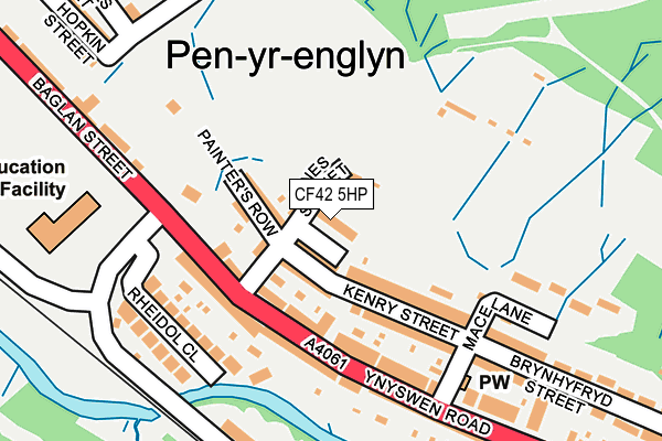 CF42 5HP map - OS OpenMap – Local (Ordnance Survey)